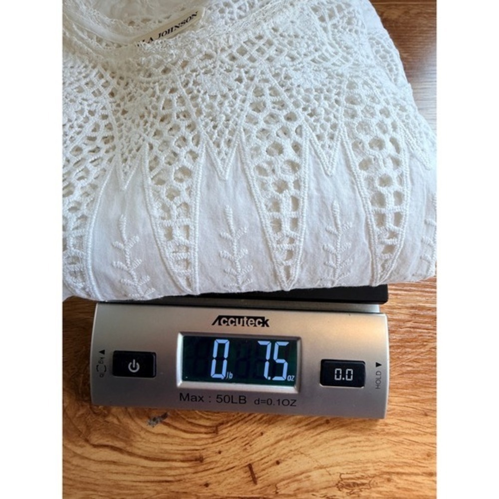 Ulla Johnson Viola White Cotton Lace Embroidered Crew Neck Mini Dress Size S 4 - Picture 13 of 16